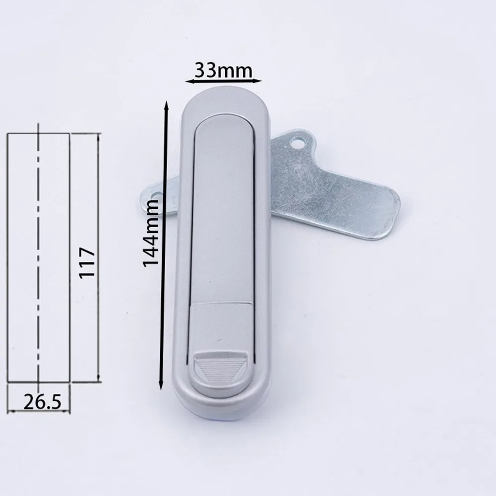 Aluminum Alloy Cabinet Door Lock Chrome Finish Multi-purpose Distribution Box Lock Universal Button Lock Hardware Lock