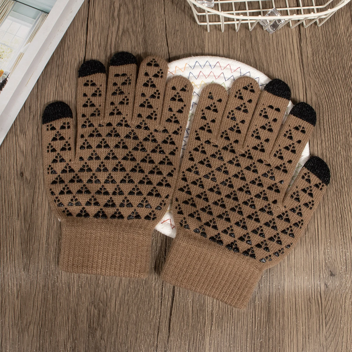 Unisex Pure Color Touchscreen Compatible Autumn Winter Gloves for Men And Women Universal Warm Fingerless Mittens