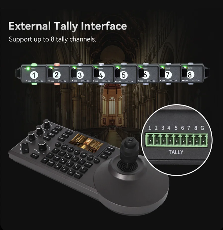 [Do Brazil]-Joystick de clavier 4D, contrôleur NDI PTZ, caméra de visioconférence, contrôleur de clavier pour la diffusion en direct