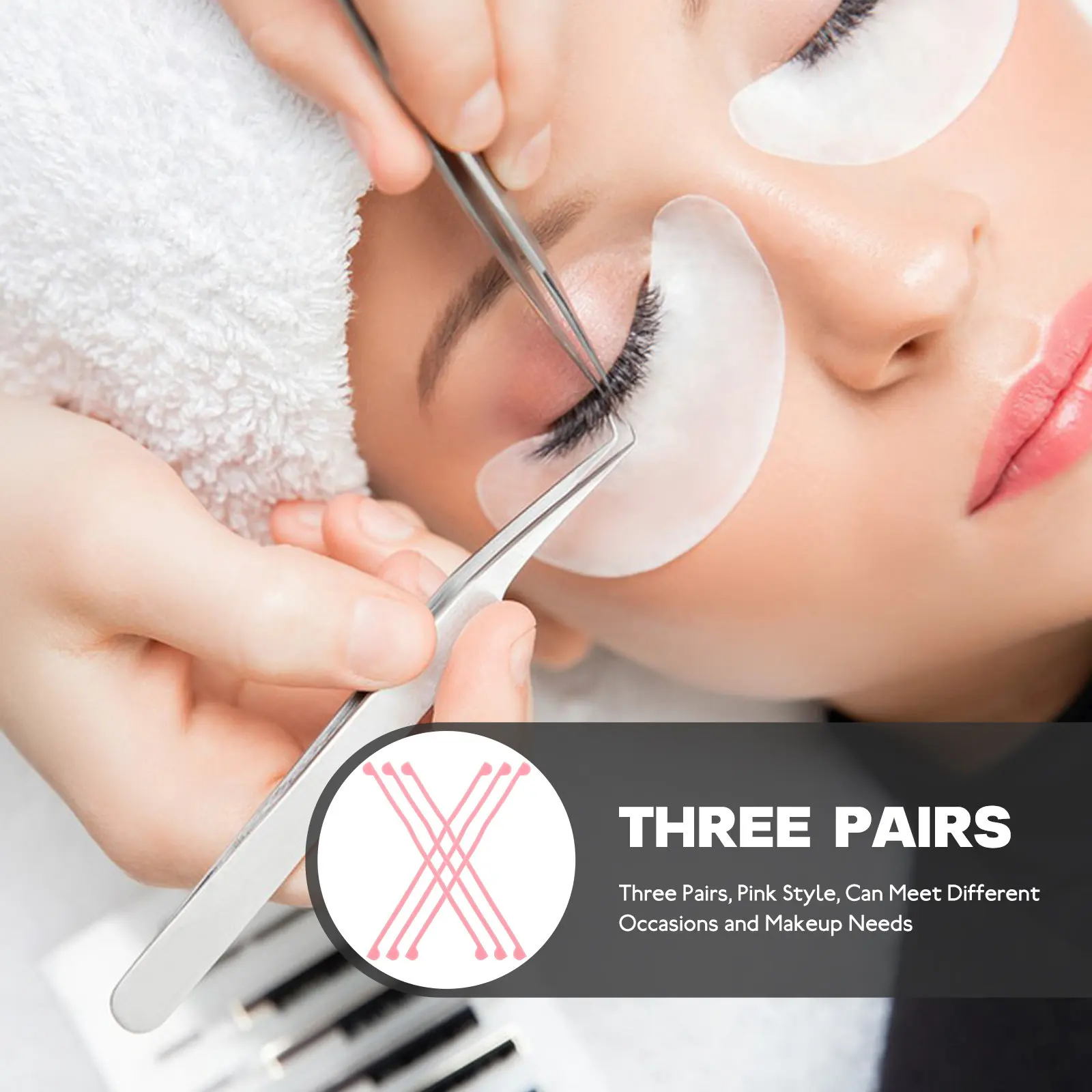 3Pairs Lash Lift Strips Silicone Eyelash Perm Pads Perming Ribbons Gentle Eyelash Lifter Tool for Curling and Lifting Eyelashes