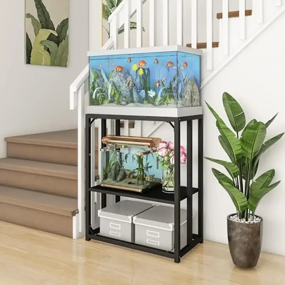 Soporte de Metal ajustable para pecera, soporte para Terrario de reptiles, estante organizador para acuario