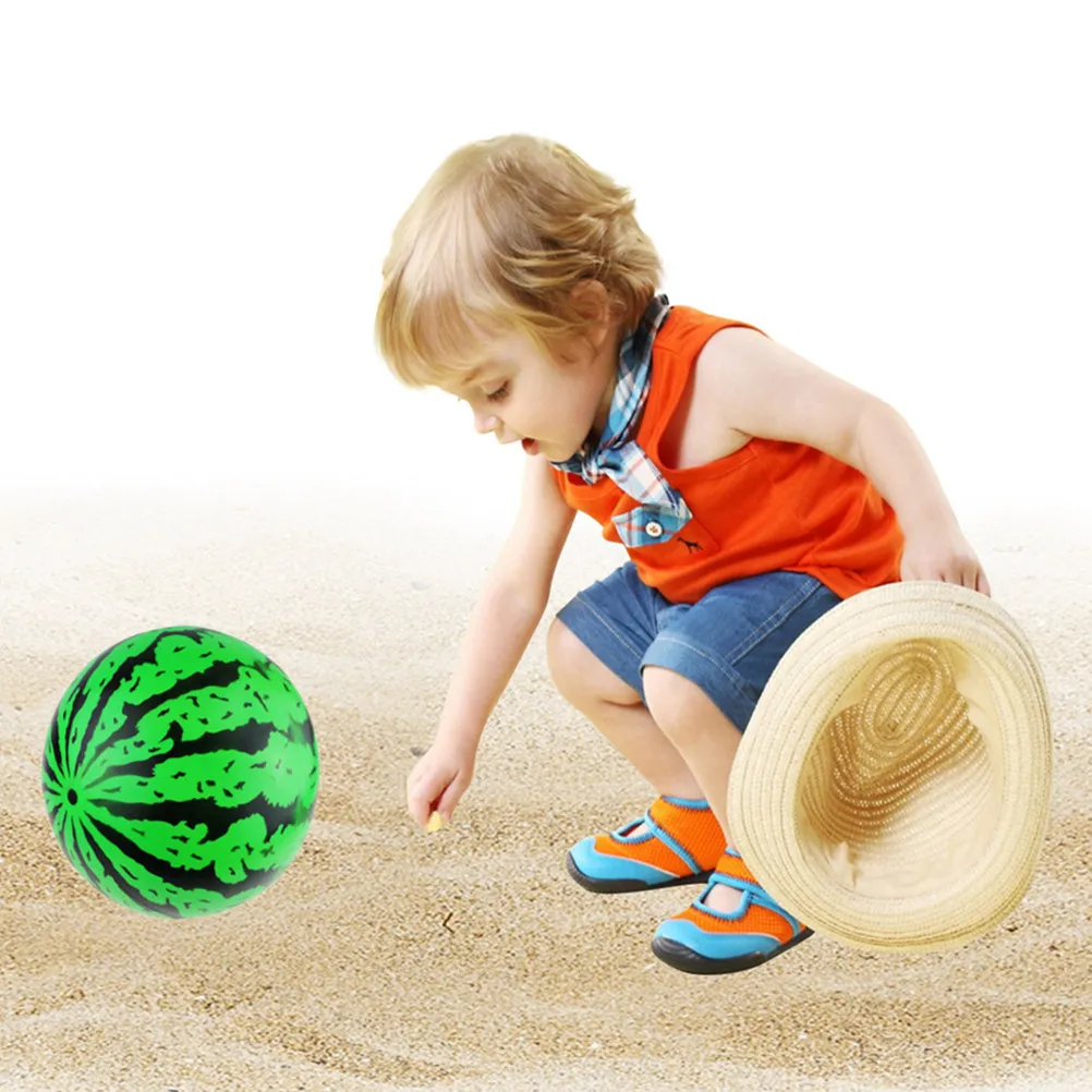 10Pcs Watermelon Shape Inflatable Ball Bright Colors for Beach Lake Pool Outdoor Entertainment Watermelon Shape Ball