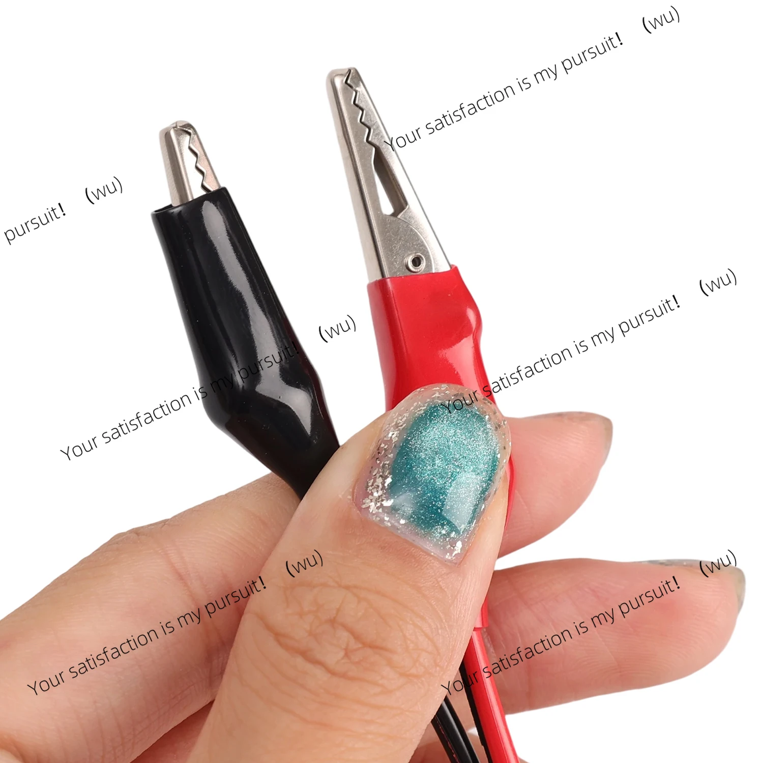 Double-Ended Alligator Clip Test Leads Jumper Wire with Insulated Crocodile Clamps Cable Adapter for Circuit Connection Testing
