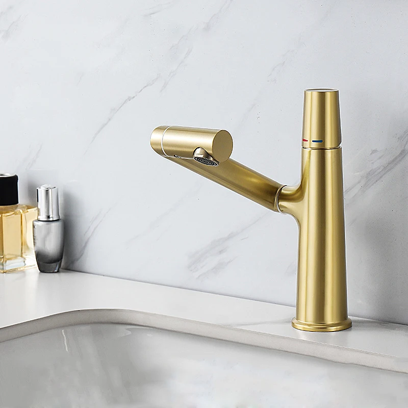 

Смеситель для раковины Латунный смеситель для ванной комнаты Смеситель Черный/Хромированный/Золотой Смесители для умывальника Смеситель для горячей и холодной воды с одной ручкой