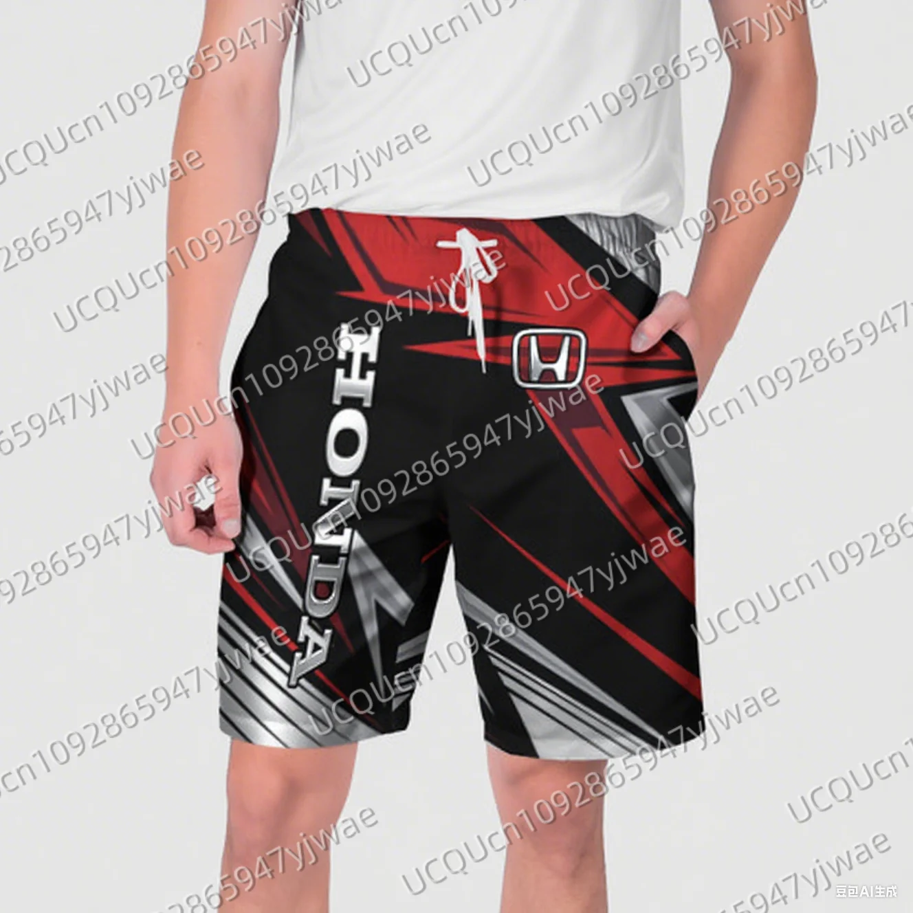 

Geometric Pattern Motorcycle Riding Shorts Fast Drying Breathable Short Sleeve Sport For Men And Women Honda Riding Shorts