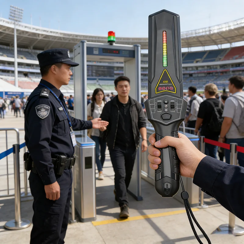 High Precision Adjustable Sensitivity ABS Plastic Industrial Metal Detectors Factory Security Check Handheld Metal Detector