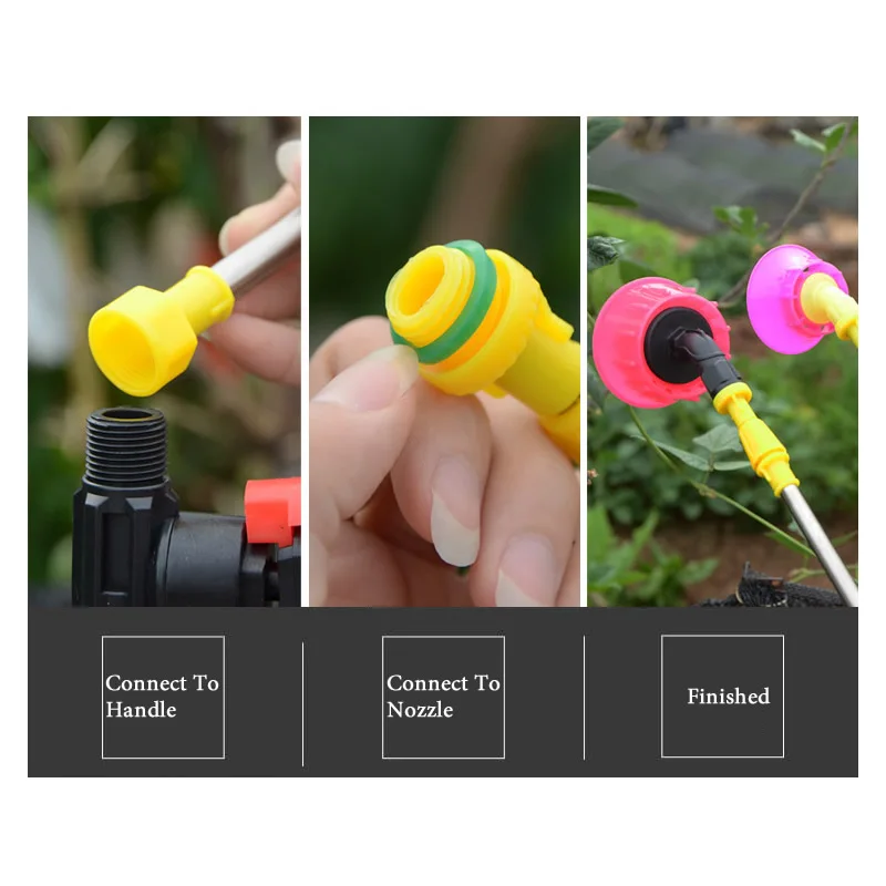 3-in-1 Set Retractable Spraying Rod Nozzle And Handle Electric Sprayer Outdoor Garden Pesticide Spray Watering Can Accessories