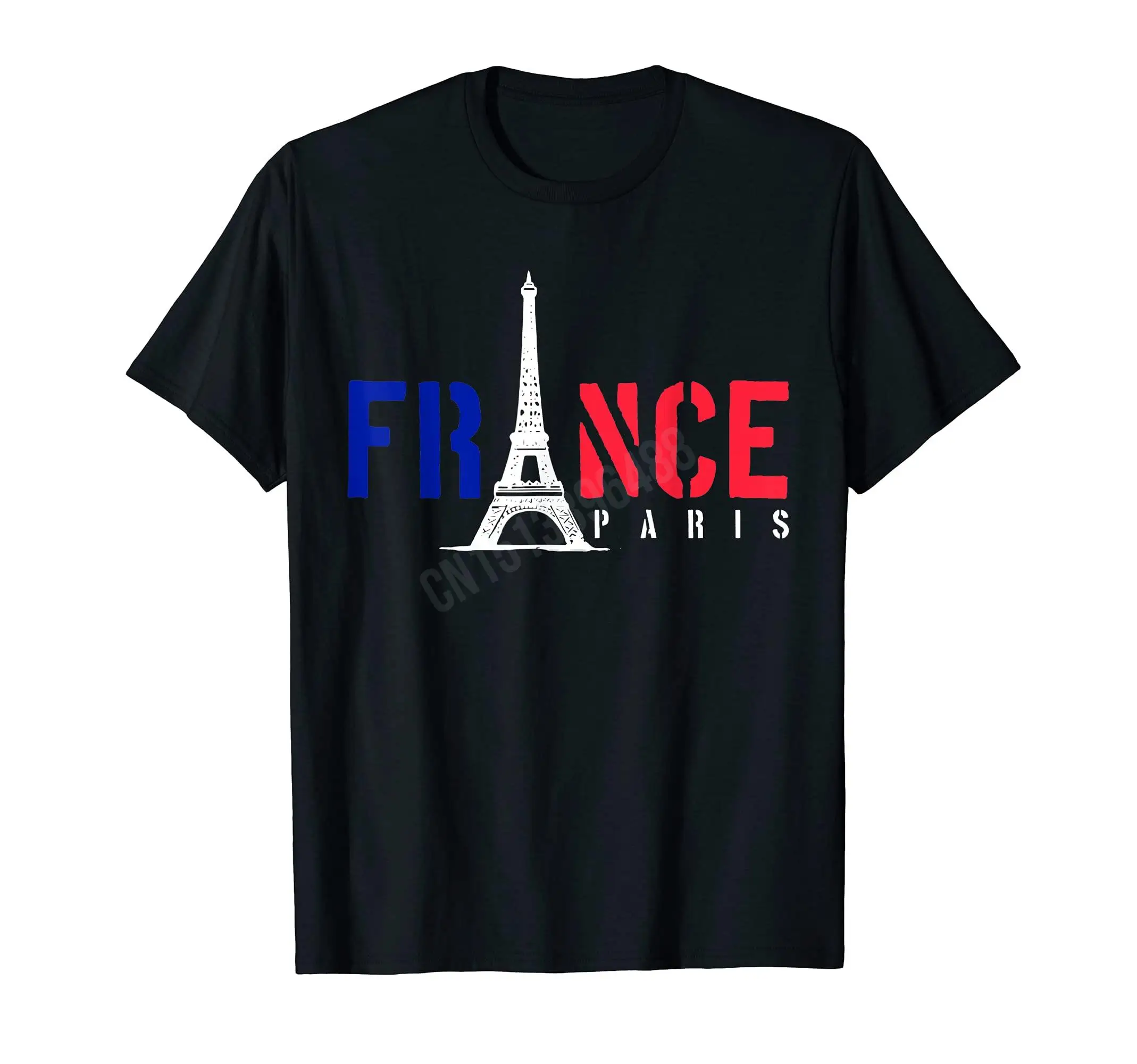 More Design France Paris T-Shirt French Flag Eiffel Tower Souvenir Gift Hip Hop Tops Cotton Tees