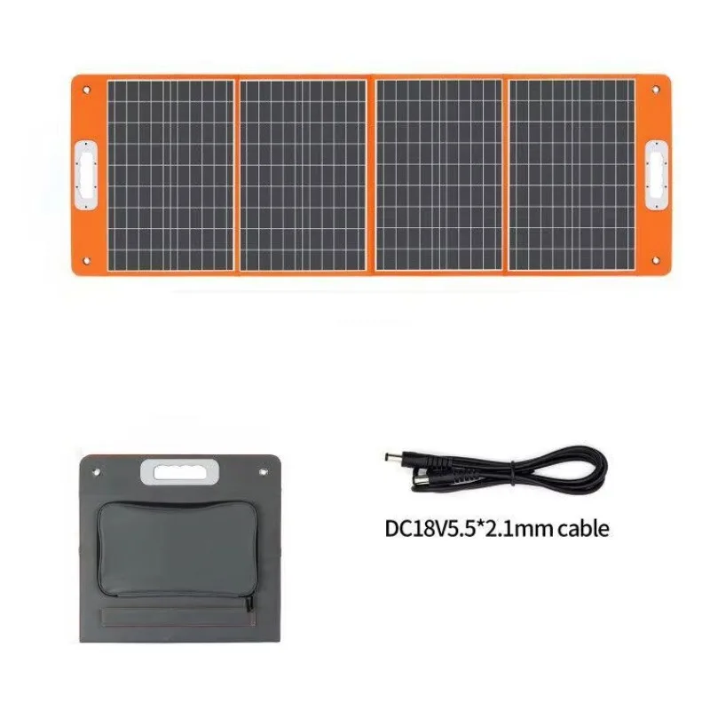 200W Portable Solar Panel for Power Station Foldable Solar Panel with MC-4 Anderson Output Connector for RV, Camping, Blackout