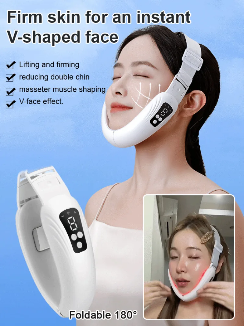 Household Facial Lifting Electric V-face Device Rechargeable Micro Current Facial Vibration Massager