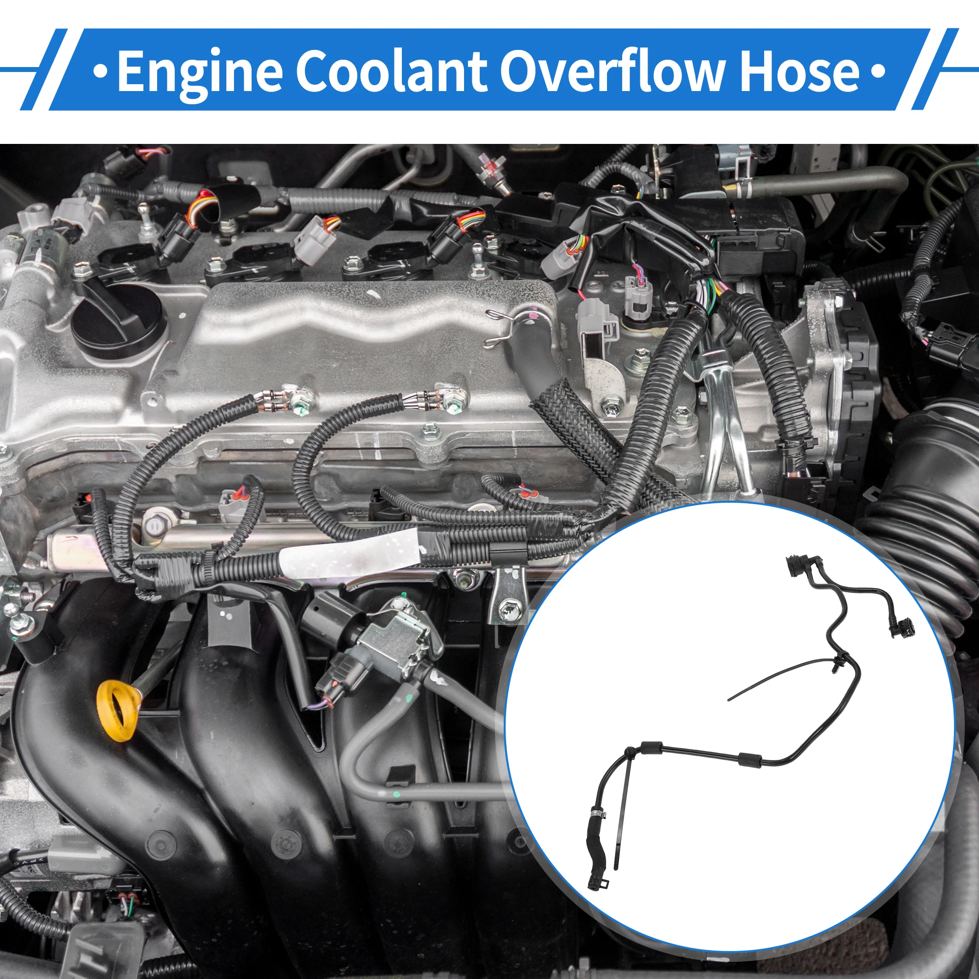 UXCELL Engine Coolant Overflow Hose for Mercedes-Benz C300 2015-2018 C350e 2016-2018