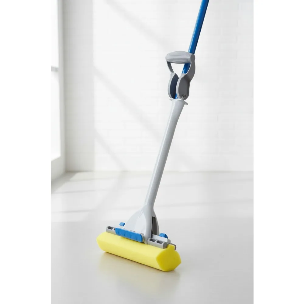 

Automatic 9-Inch Roller Mop with Squeeze Feature for Home Kitchen Bathroom Tile Hardwood Floors Cleaning