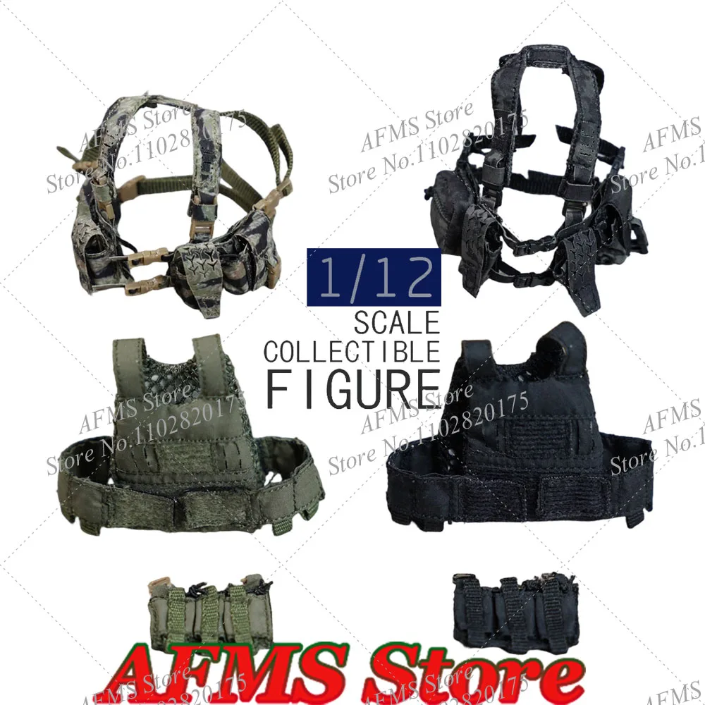 1/12 مقياس سترة مضادة للرصاص الذخيرة الناقل العسكرية التكتيكية معدات القتال ملحق صالح 6 بوصة عمل الشكل الجندي #1