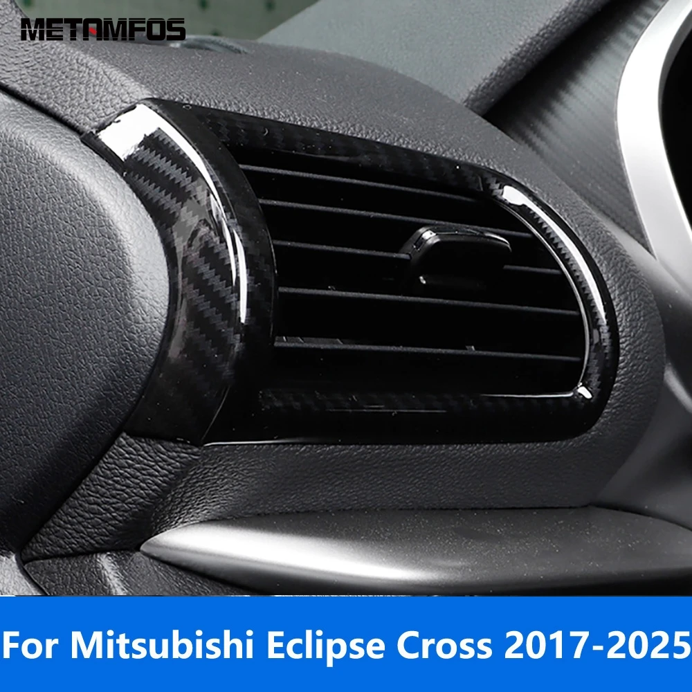 

For Mitsubishi Eclipse Cross 2017-2024 2025 Carbon Fiber Side Front Air Condition AC Vent Outlet Cover Trim Interior Accessories