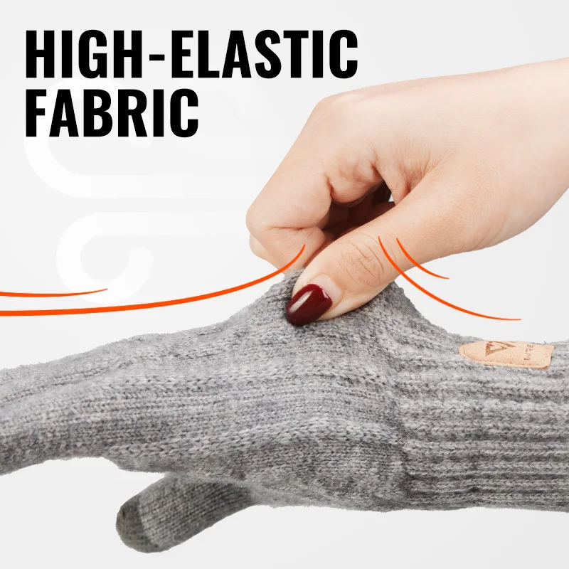 WRELS Warm Winter Set Wool Socks Cashmere Gloves Beanie Hat Fleece Neck Gaiter Scarf for Skiing Hiking Camping Cycling Men Women