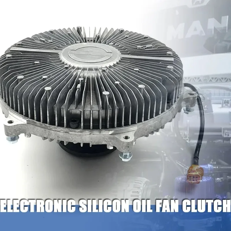 Electronic silicon oil fan clutch Fan with  replaces 51.06630.0117 for Man trucks D 2066 Engine cooling parts ZIQUN