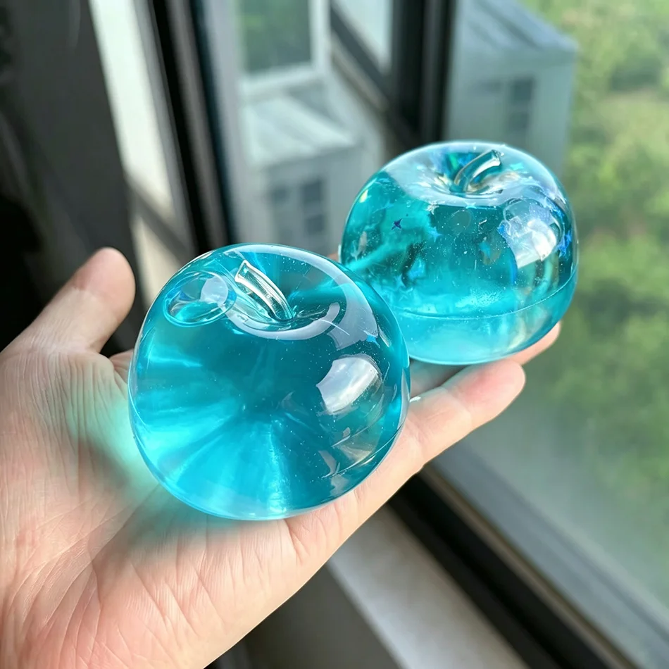 3 Kinds Green Apple Squeeze Toys Stress Relief Vent Fidget Toys Plasticity Squeeze Toy Relaxing Gift for Friends