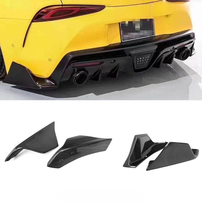 For Toyota A90 Supra 2019+ V Style Carbon Fiber Rear Splitter Trim Replacement