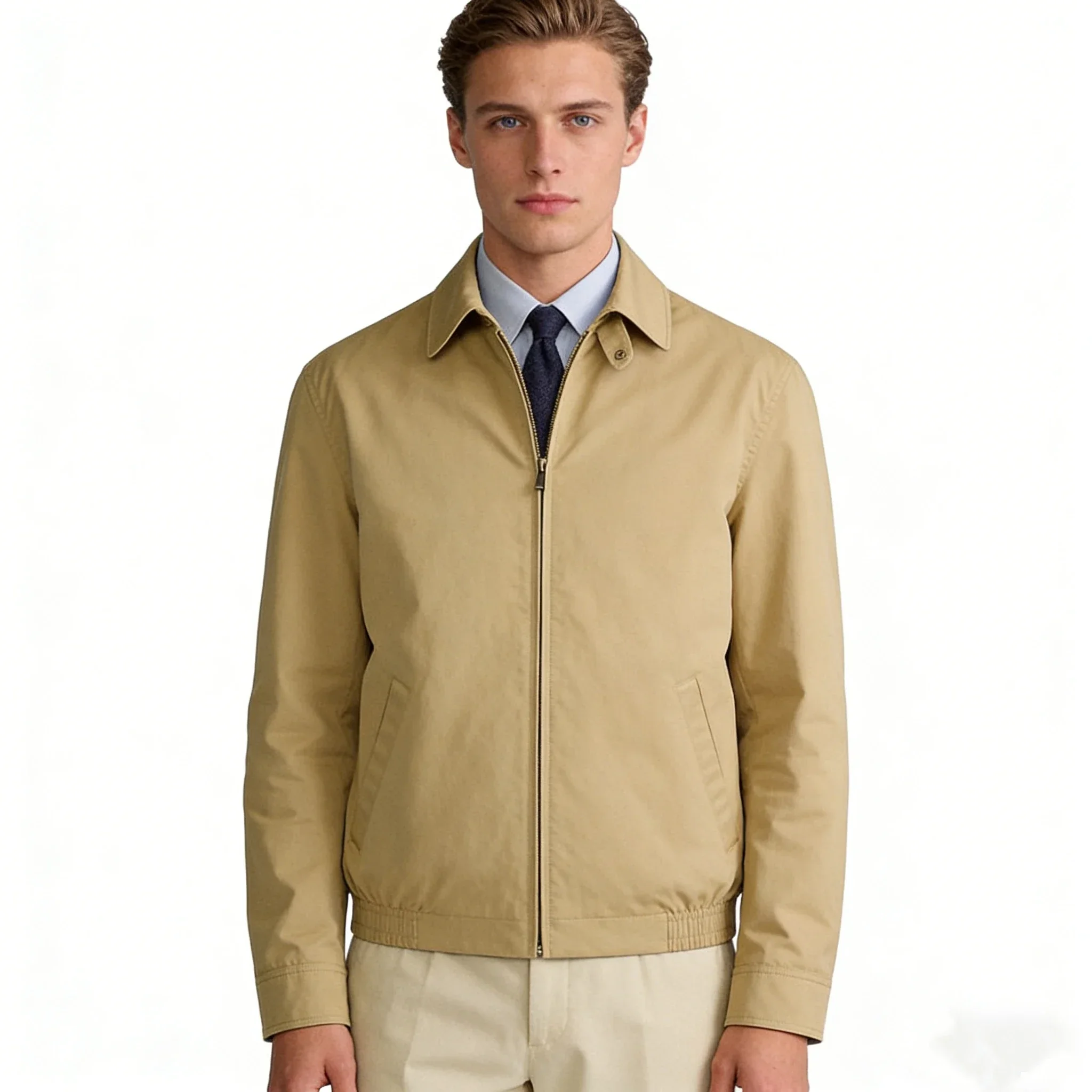 men's jackets and light coats Man jacket polo jacket old money classic Vintage water washing luxury man jacket golf wear 3