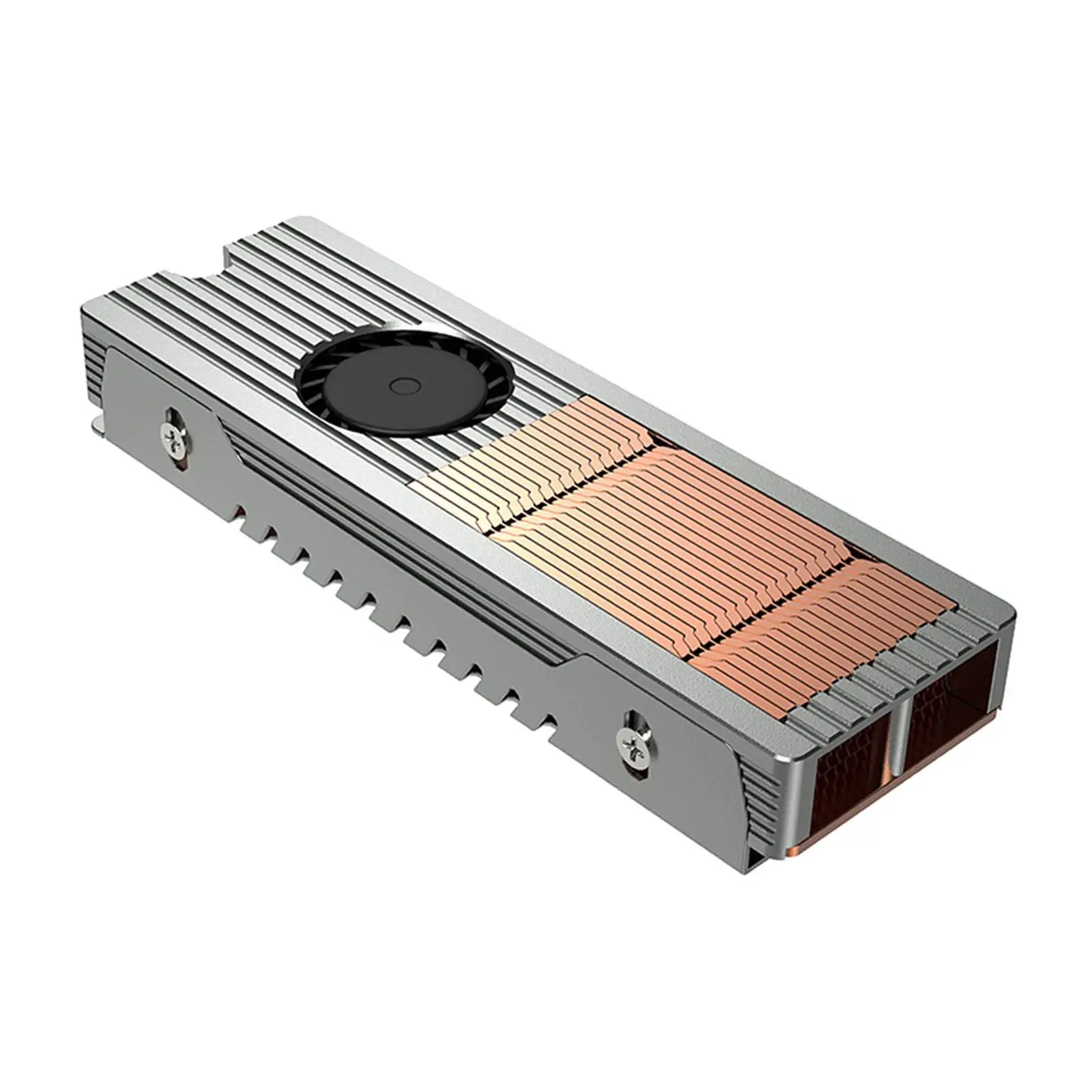 M.2-8 SSD Heatsink with Quiet Fan Copper Aluminum Structure Stable Performance