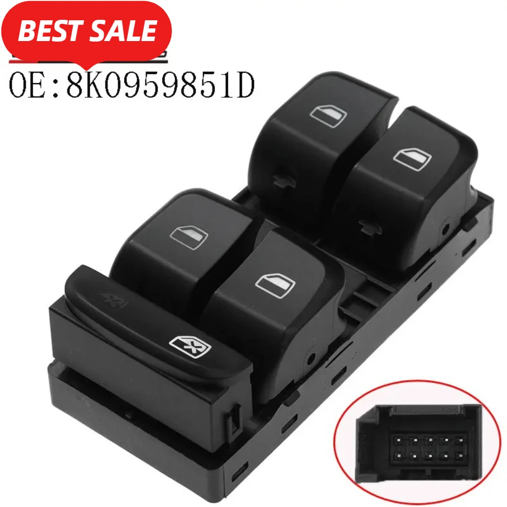 

New Power Window Switch For Audi A4 S4 B8 Q5 8K0959851D Switch Button