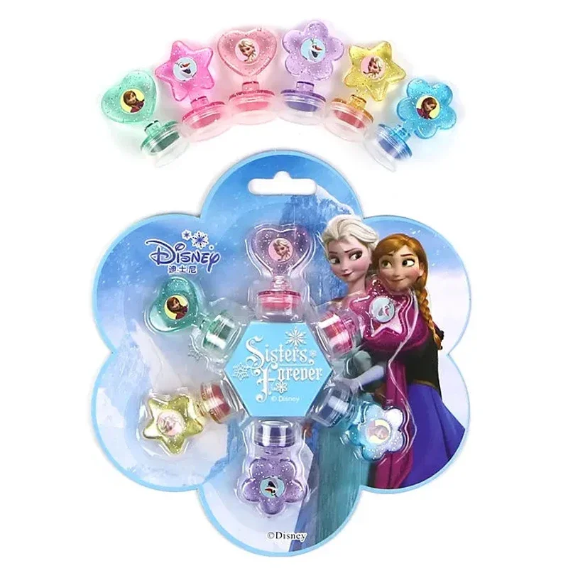 Juego de sellos de Frozen de Disney, juego de sellos de dibujos animados de princesas Anna y Elsa, herramienta de dibujo, juguete para niños,