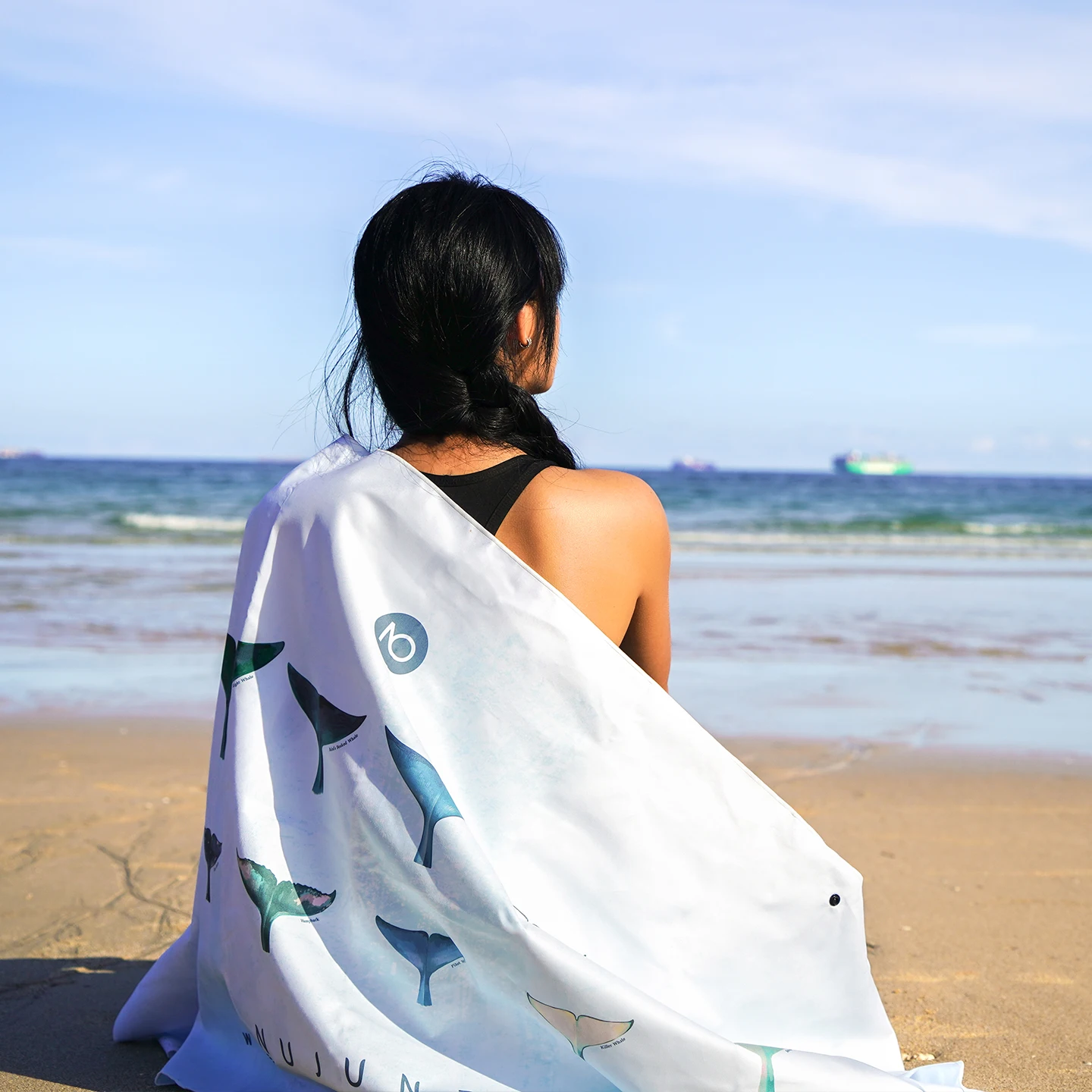 Nu-June ผ้าขนหนูชายหาดไมโครไฟเบอร์อินเทรนด์แห้งเร็วว่ายน้ําผ้าเช็ดตัวชายหาดดูดซับได้ดีเยี่ยมสําหรับดําน้ํายิมโยคะ