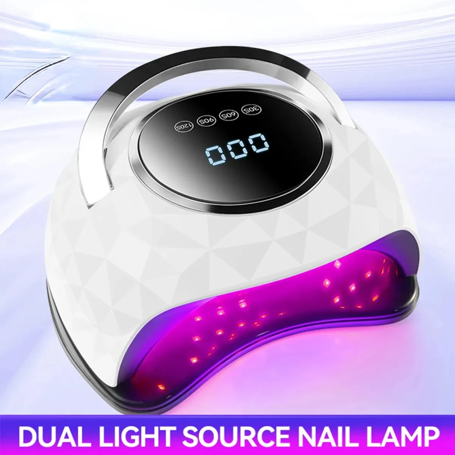 1pc 288w 63 Lamp Beads Dual Light Source Nail Lamp High Power UV Nail Dryer For All Nail Gel Polish, LED Phototherapy Light