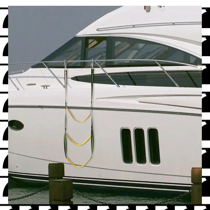 

A44U 1 PCS Boat Rope Ladder Extension Assist Boat Folding Ladder Swim Ladder For Sailboat ,Kayak ,Red