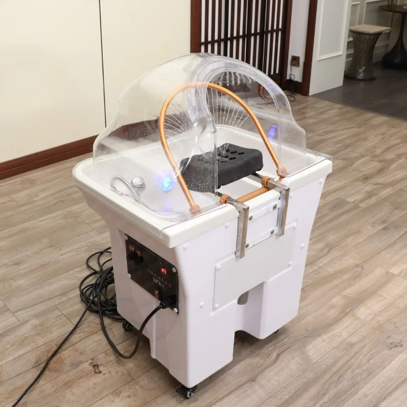 

Роскошный белый шампунь для терапии, спа, без сантехники, портативная раковина для шампуня с резервуаром для воды с косметической кроватью 60 л