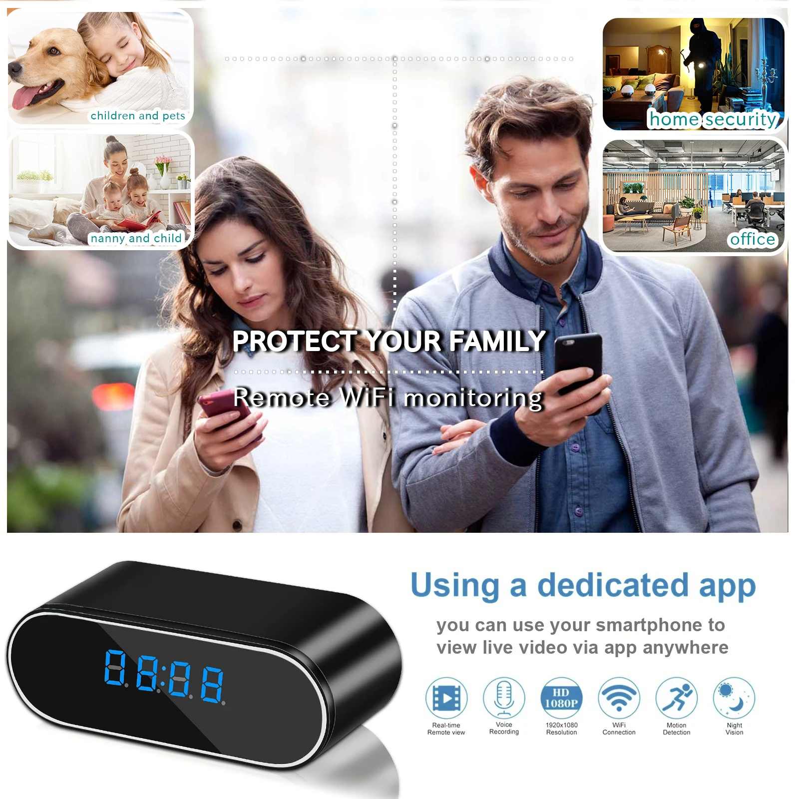 1080P HD WIFI IR Night Vision View Alarm DVR Camcorder Home Surveillance Security Camera ﻿