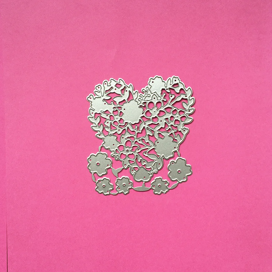 Olive flower heart Album Scrapbooking Cutting Dies Yiwu futian market clearance DIY Paper gift Card Making metal craft