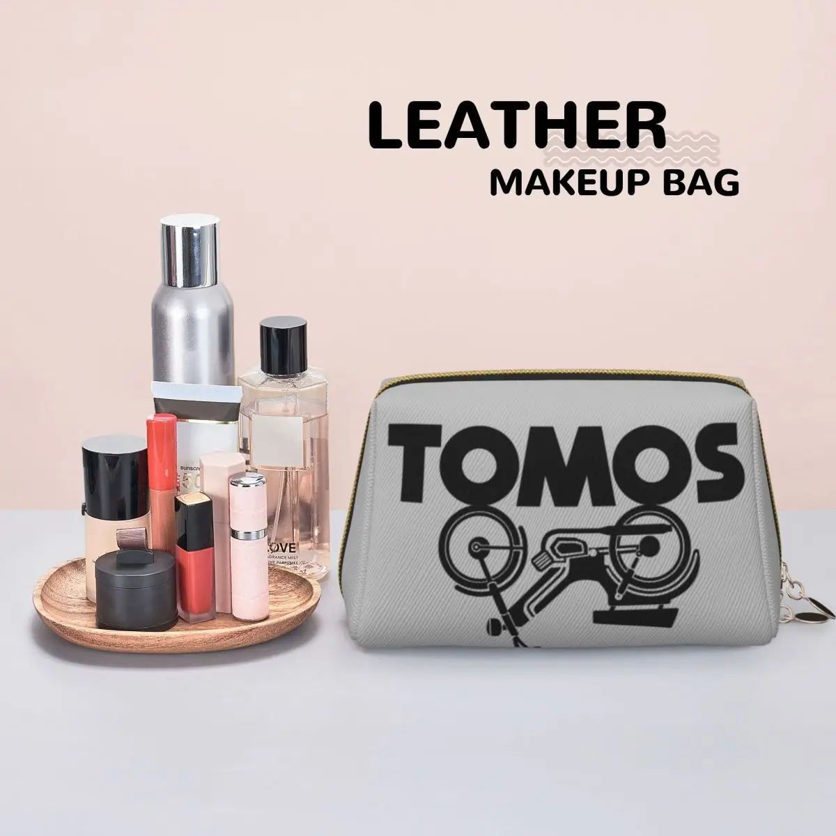 Tomos Moped Women Cosmetic Bag Travel Makeup Organizer Pouch Toiletry Storage Dopp Kit Box