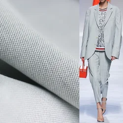 Redraspberry Italy Light Grey Yarn Dyed Linen Flax Fabric Garment Material Autumn Women Suit Coat Sewing DIY Cloth Freeshipping