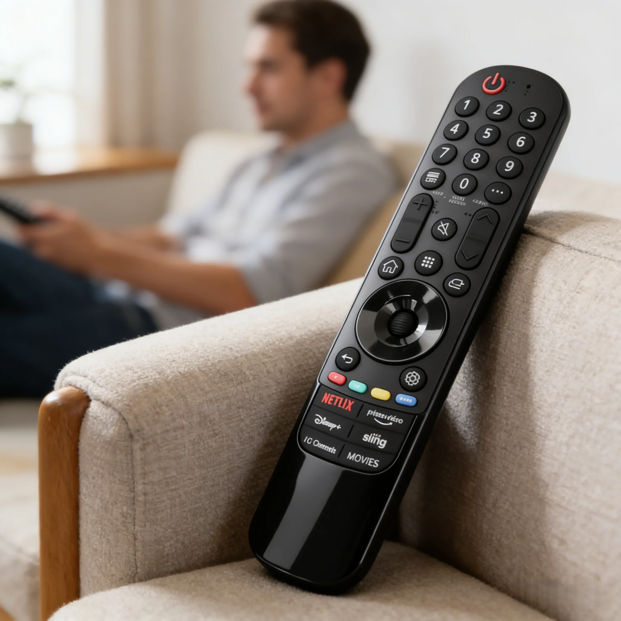 AN-MR21GA TV Remote Control Replacement for ABS Material, Wireless Infrared, Easy to Use