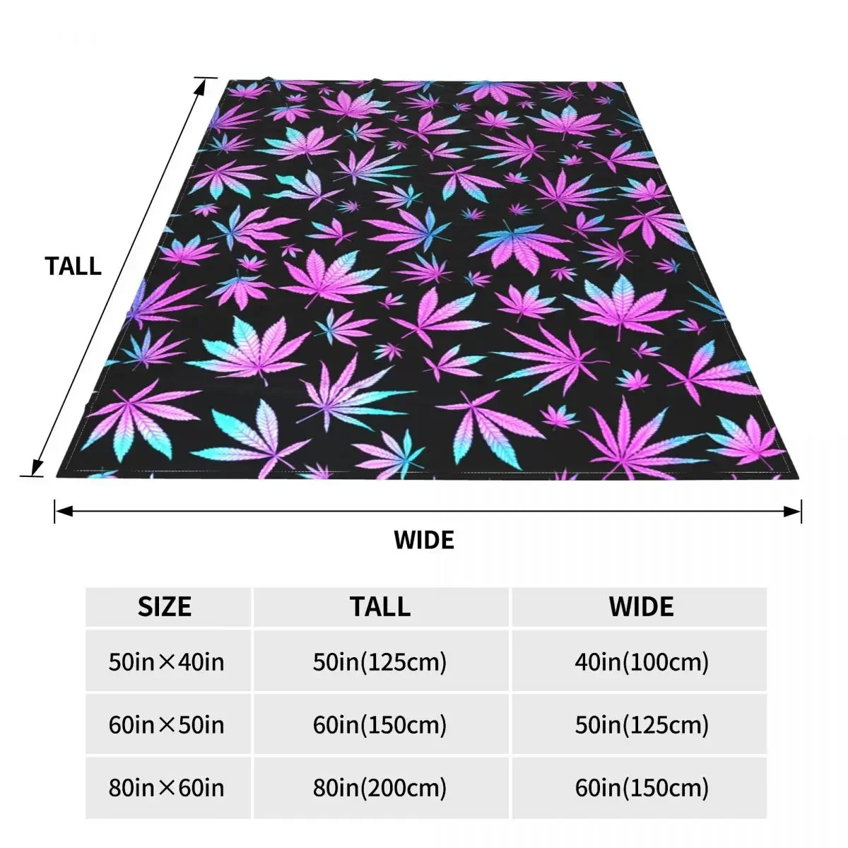 Cannabis Leaves Knitted Blanket Marijuana Weed Leaf Fleece Throw Blankets Bedroom Sofa Decoration Soft Warm Bedsprea