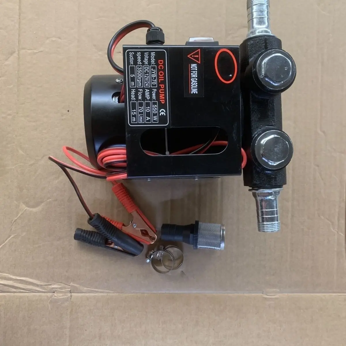 12V 24V Electric Gear Pump High Flow High Power Explosion‑proof Self‑priming Mini Transfer Pump for Diesel & Engine Oil