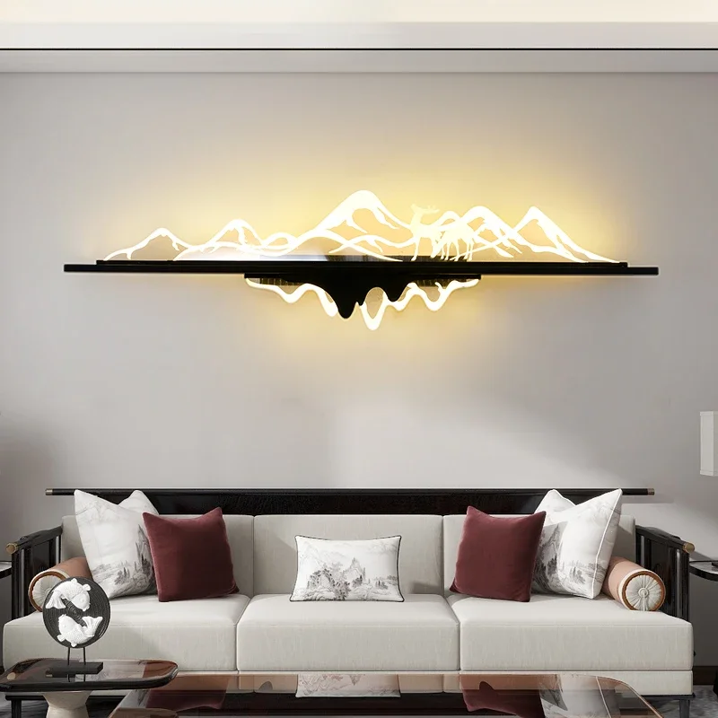 TEMAR Modern Picture Wall Light Chinese Creative Landscape Mural Sconce Lamp LED For Home Living Room Study Bedroom Decoration