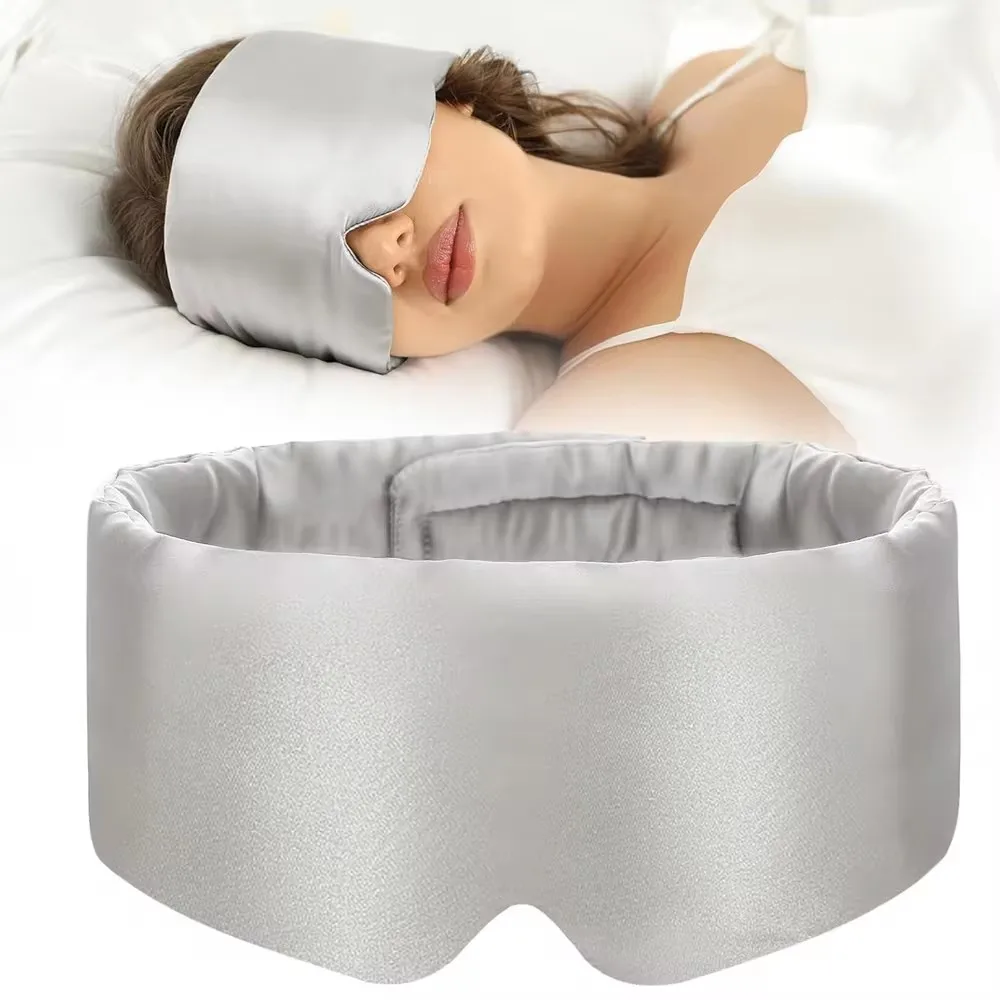 100% Mulberry Silk Sleeping Mask Eyepatch Blocking Light Eyemask Soft Padded Travel Sleeping Aid for Sleep Patch Slaapmasker