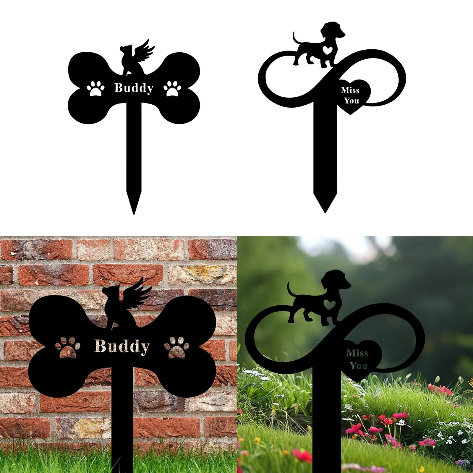 

Мемориальный кол собаки, знак с головным камнем для домашних животных, декор для цветочного горшка, подарок для памяти, орнамент