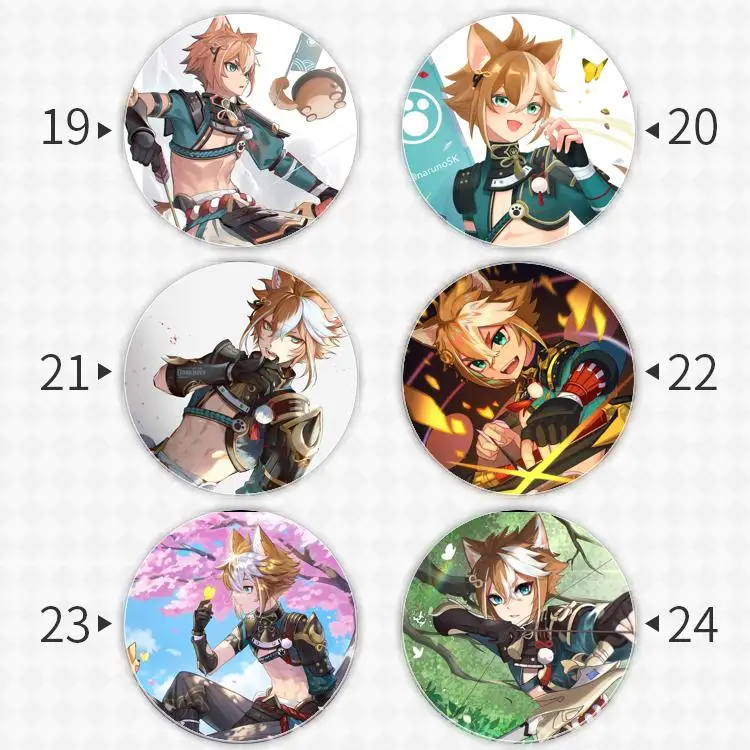 Gorou Genshin Impact Badge Brooch anchor Peripherals Pin Customize Anime Peripheral Clothes Cosplay Backpack Decoration Metal