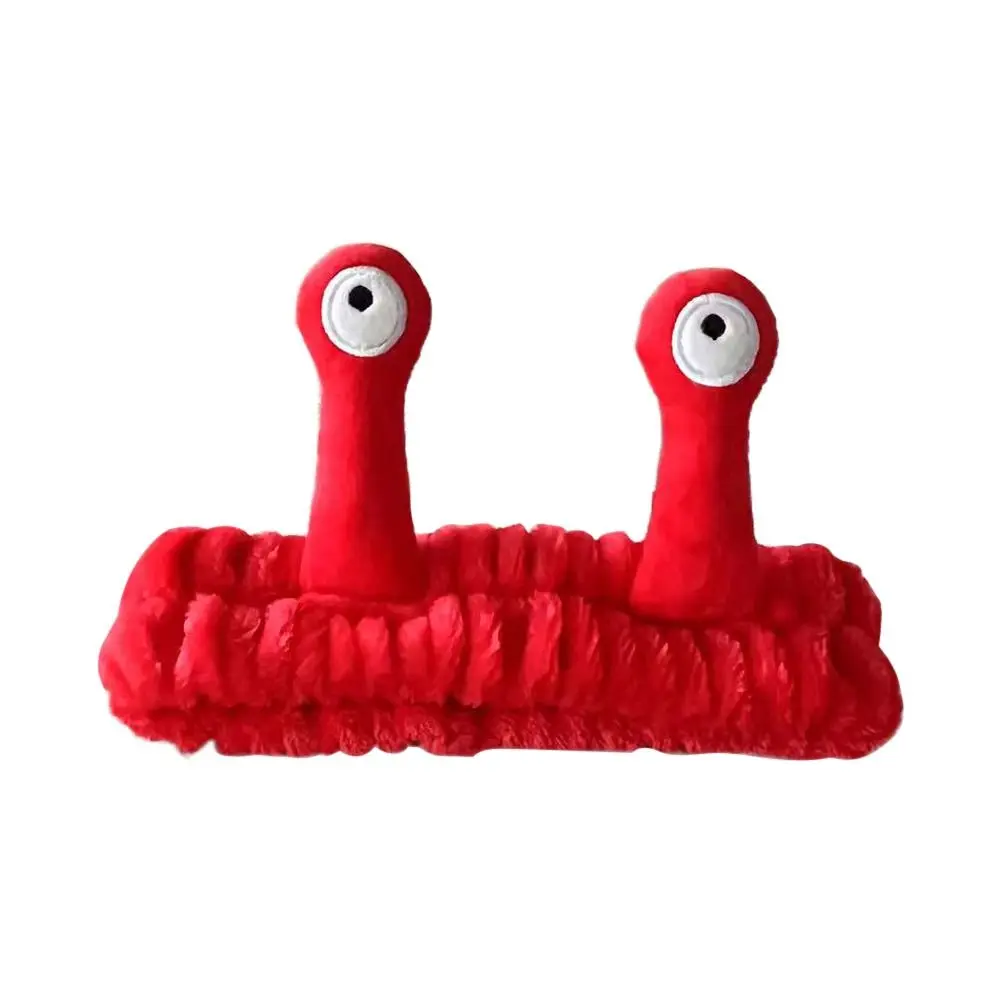 Elastic Cartoon Snail Headband Women Skin Care Make up Spa Hairband Coral Fleece Face Wash Hairband Women Girl
