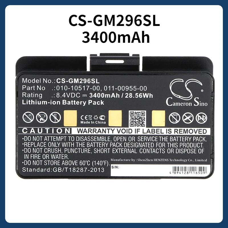 

28.56WH 3400mAh Battery for Garmin GPSMAP 276, 276c, 296, 376, 376C, 378, 396, 478, 495 Digital Batteries Accessories & Parts