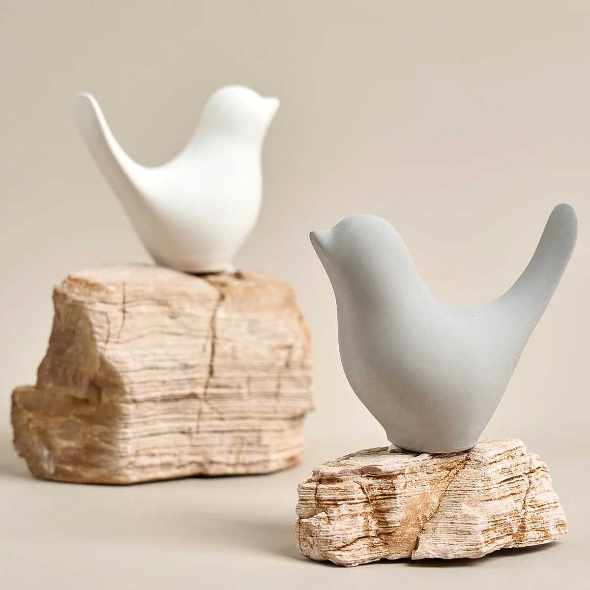 חמוד ציפור סיליקון עובש 3d קריסטל ציפור פיגורשתן טיח בטון ביצוע עובש בית תפאורה סלון שולחן קישוט פיסולי