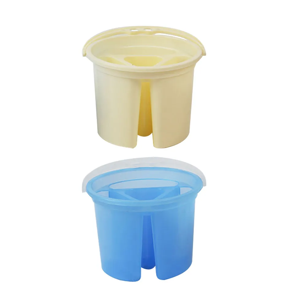 2Pcs Portable Paint Brush Washer Artist Brush Bucket Plastic Painting Basins for Home Outdoor Painting Supplies