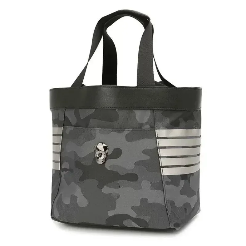 New High Quality Golf Storage Bag High end Magnetic Switch Metal Skull Head bucket Women's Makeup Bag