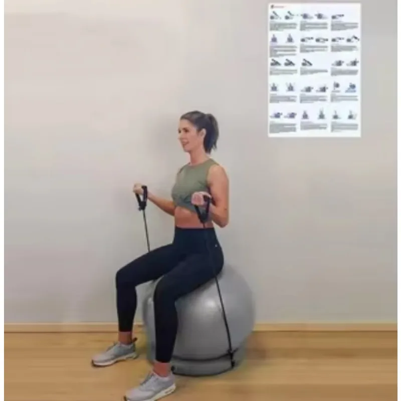 Pilates Reformer Yoga Trainer with Exercise Balance Ball Accessory for Improved Fitness and Core Strength