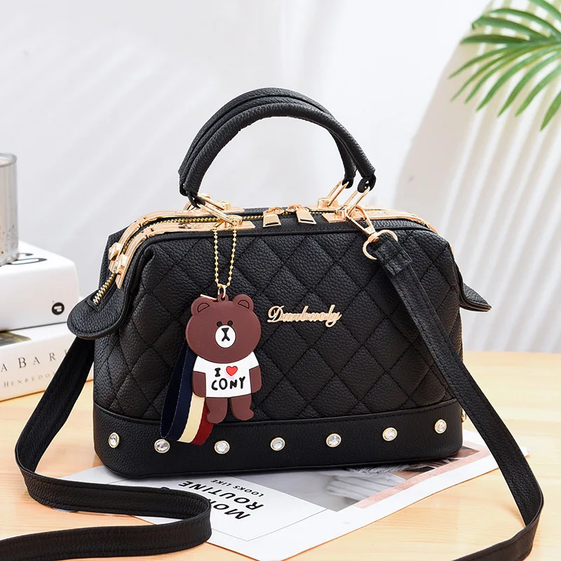 Bag Women 2024 Spring Summer Fashion Small Fragrant Handbag Boston Shoulder Crossbody Bag Diagonal Small Square Bags Totes Bag