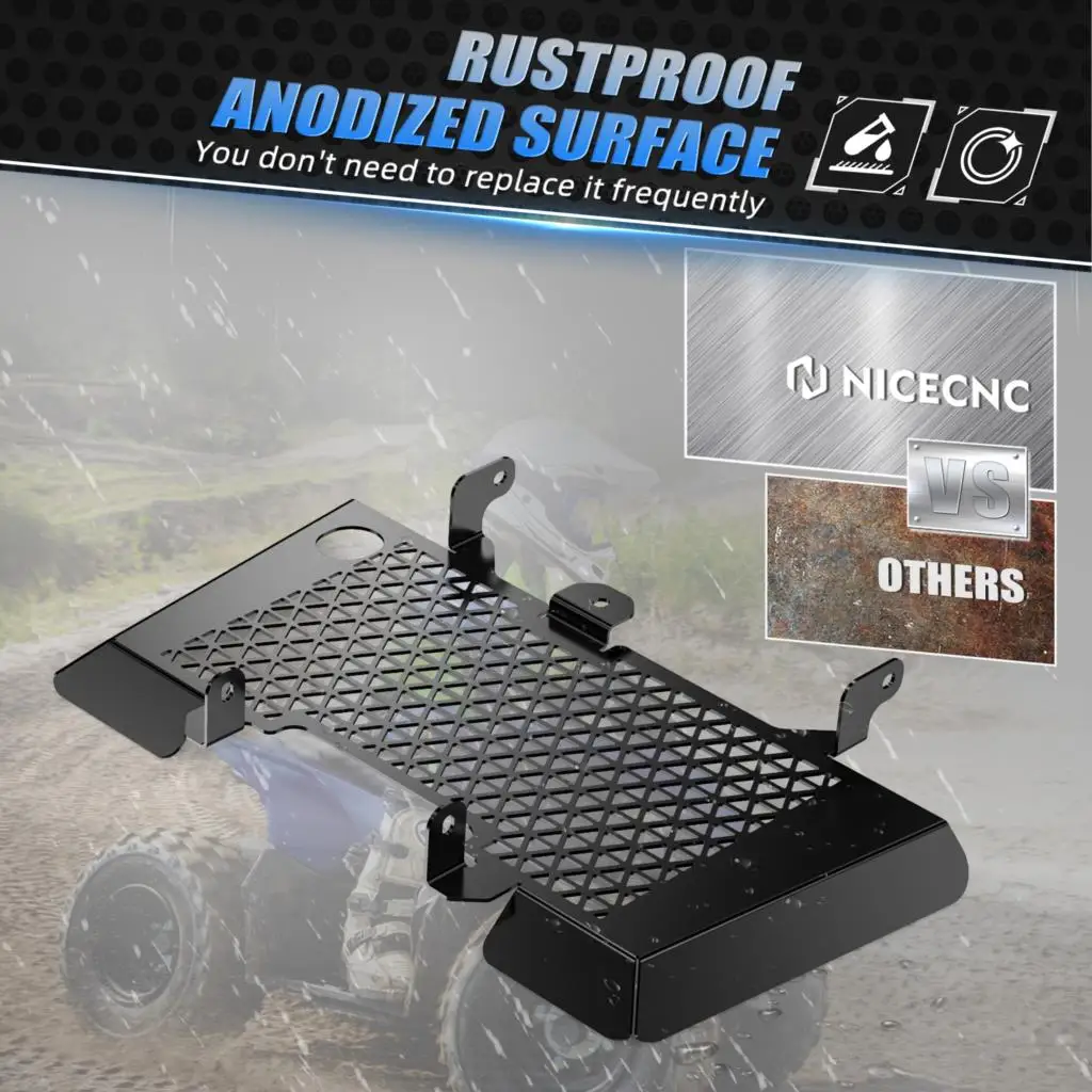 NICECNC Kühlergrillabdeckung für Yamaha YFZ450R 2009-2013 und Yamaha YFZ450X 2010-2011 ATV, ersetzt 18P-12467-00-00, Aluminium – Detail 9