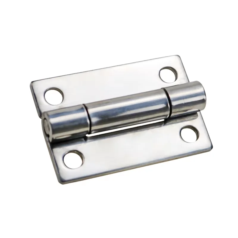 Square Four Corner Narrow Edge Hinge 304 Stainless Steel Shaft Thickness Mirror Polished Thick Industrial Cabinet Door